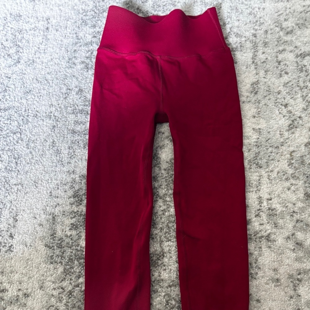 Fabletics Red Sculptknit Contour High-Waisted Legging Size: Medium - Picture 2 of 4